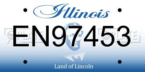 EN97453 Illinois License Plate
