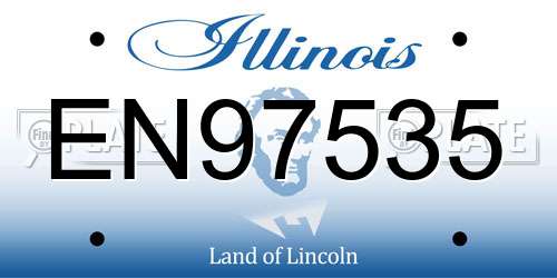 EN97535 Illinois License Plate