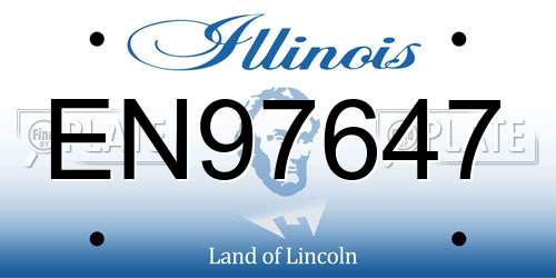 EN97647 Illinois License Plate