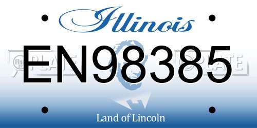 EN98385 Illinois License Plate
