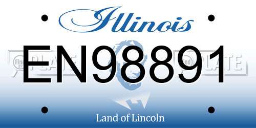 EN98891 Illinois License Plate
