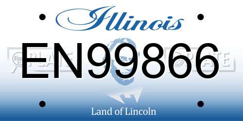 EN99866 Illinois License Plate