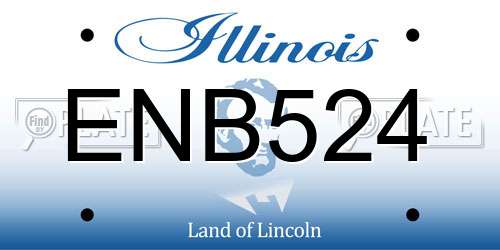 ENB524 Illinois License Plate