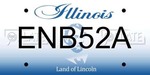 ENB52A Illinois License Plate