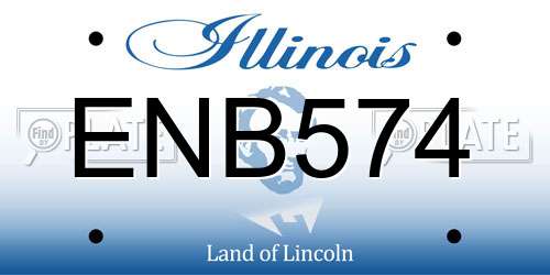 ENB574 Illinois License Plate