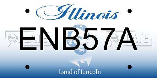 ENB57A Illinois License Plate