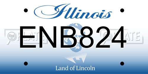 ENB824 Illinois License Plate