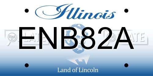ENB82A Illinois License Plate