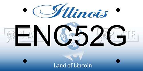 ENC52G Illinois License Plate