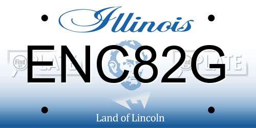 ENC82G Illinois License Plate
