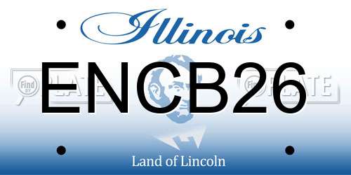 ENCB26 Illinois License Plate