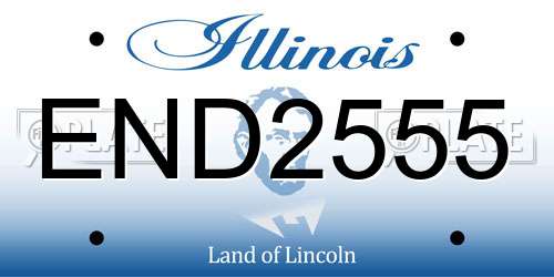 END2555 Illinois License Plate