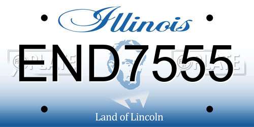 END7555 Illinois License Plate