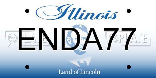 ENDA77 Illinois License Plate