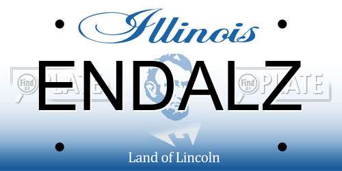 ENDALZ Illinois License Plate