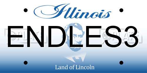 ENDLES3 Illinois License Plate