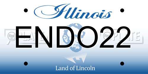 ENDO22 Illinois License Plate