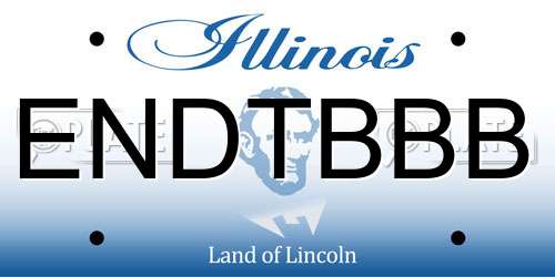 ENDTBBB Illinois License Plate