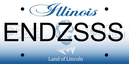 ENDZSSS Illinois License Plate