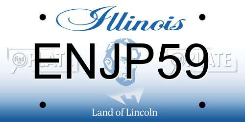 ENJP59 Illinois License Plate