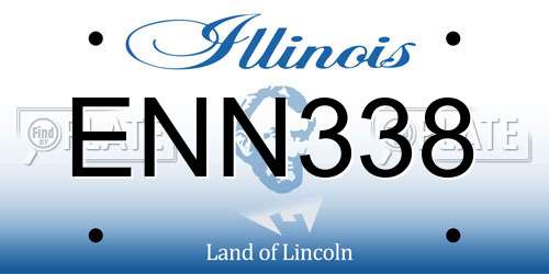 ENN338 Illinois License Plate