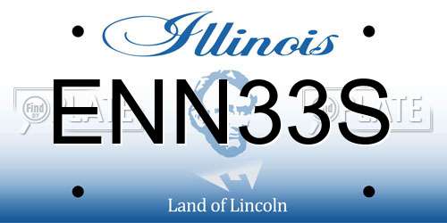 ENN33S Illinois License Plate
