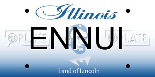 ENNUI Illinois License Plate