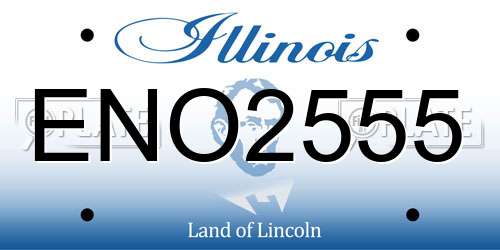 ENO2555 Illinois License Plate