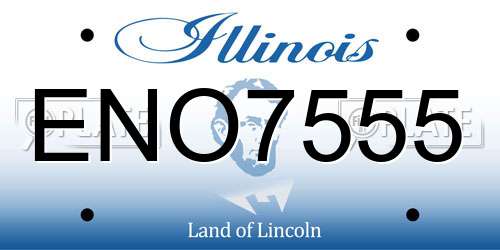 ENO7555 Illinois License Plate
