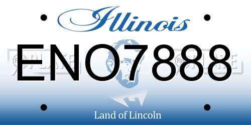 ENO7888 Illinois License Plate