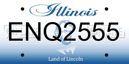 ENQ2555 Illinois License Plate