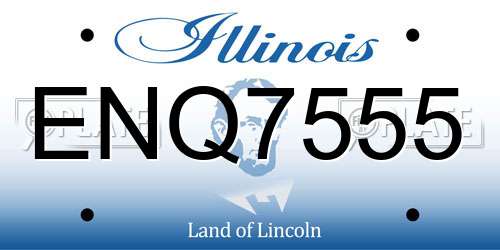 ENQ7555 Illinois License Plate