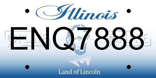 ENQ7888 Illinois License Plate