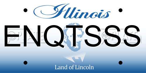 ENQTSSS Illinois License Plate