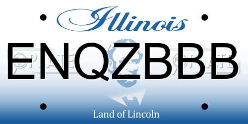 ENQZBBB Illinois License Plate