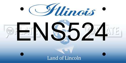 ENS524 Illinois License Plate