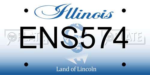 ENS574 Illinois License Plate