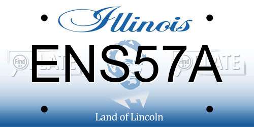 ENS57A Illinois License Plate