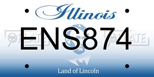 ENS874 Illinois License Plate