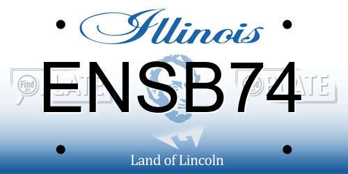 ENSB74 Illinois License Plate