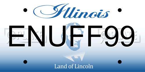 ENUFF99 Illinois License Plate