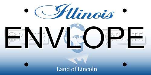ENVLOPE Illinois License Plate