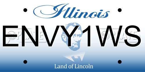 ENVY1WS Illinois License Plate