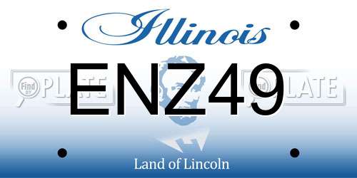 ENZ49 Illinois License Plate