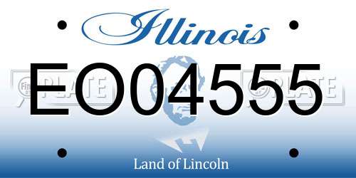 EO04555 Illinois License Plate
