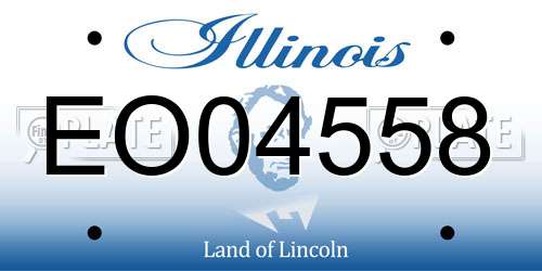 EO04558 Illinois License Plate