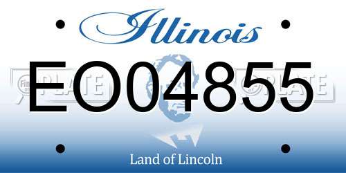 EO04855 Illinois License Plate