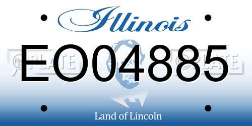 EO04885 Illinois License Plate