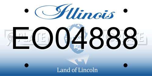 EO04888 Illinois License Plate