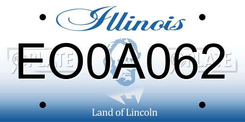 EO0A062 Illinois License Plate